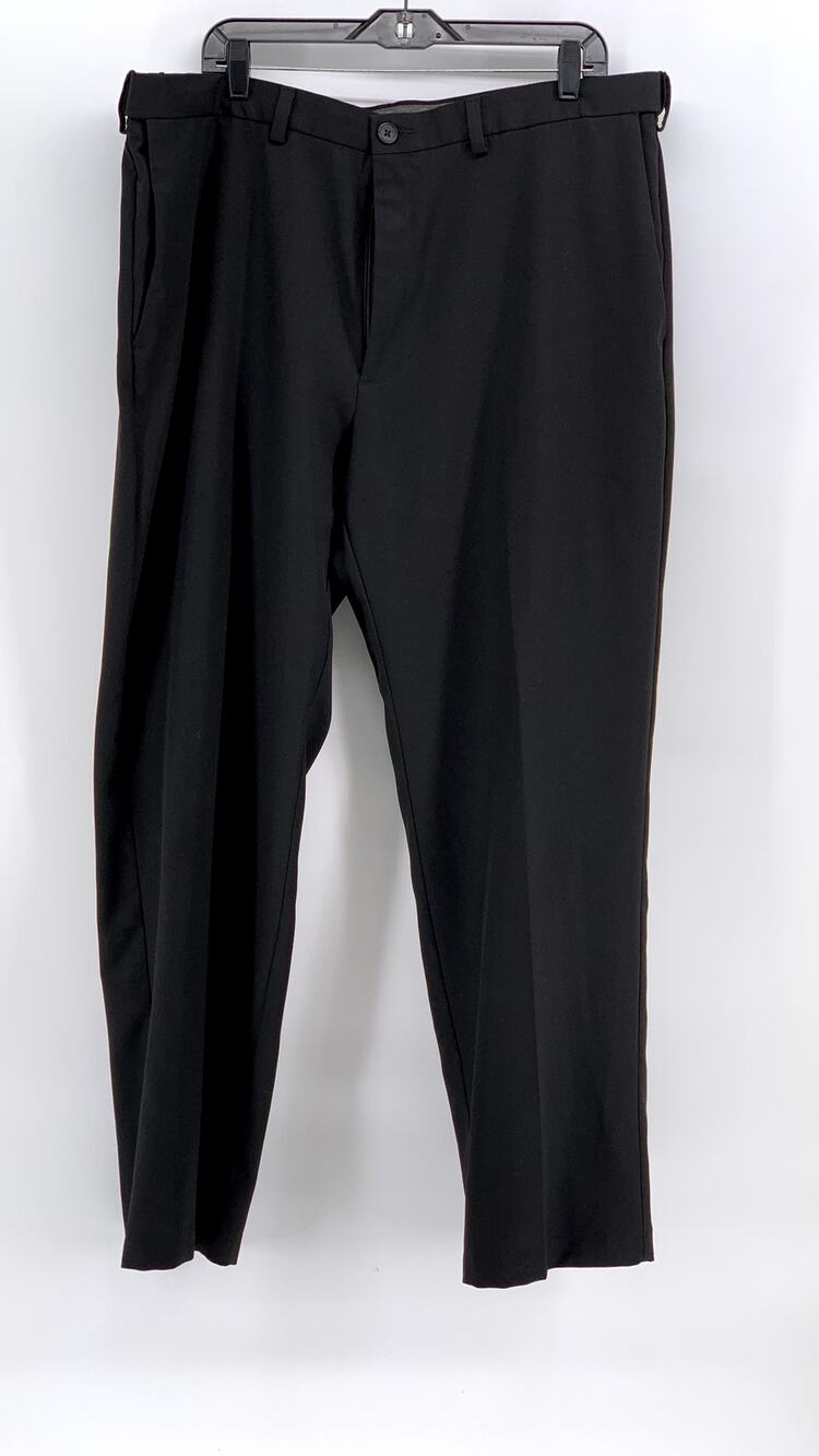 HAGGAR Men's Black Cool18 Pro Classic-Fit Straight-Leg Pant SZ 40X31